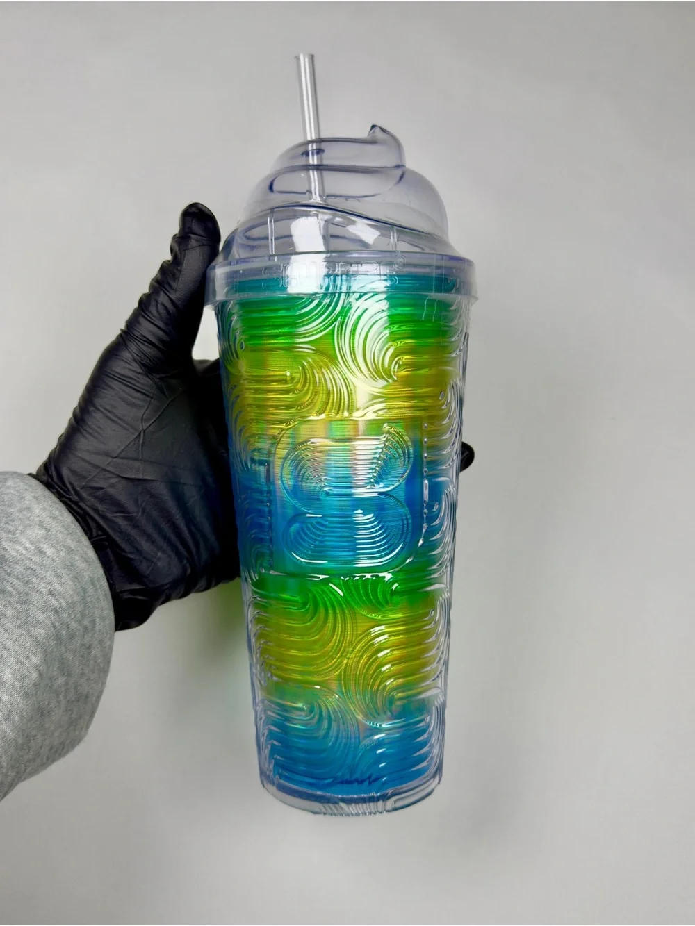 7-Eleven Slurpee Iridescent Swirl Venti Tumbler 24oz Cold Cup Shimmering NEW